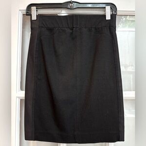 Robert Rodriguez Black Tan Side Panel Mini Pencil Skirt Size 2 XS Career Chic